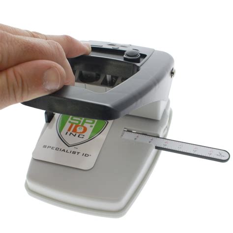 Adjustable Slot Punch Tool for Name Badges and ID Cards.